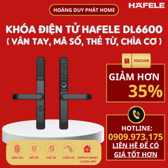 Khóa điện tử Hafele DL6600 912.20.145 (mã số, thẻ từ, chìa cơ, vân tay, kết nối App)