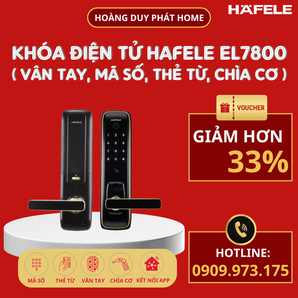 Khóa vân tay Hafele EL7800 PLUS 912.20.569
