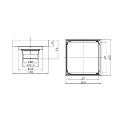 Thoát sàn lát gạch 100mm Hafele 983.24.096