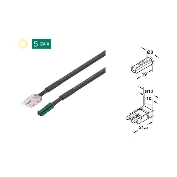 DÂY CẤP CHO ĐÈN LED COB 24V DÀI 2 MÉT HAFELE 833.75.764