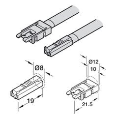 Dây dẫn dành cho đèn led dây Hafele Loox5 24V 8mm 833.95.706