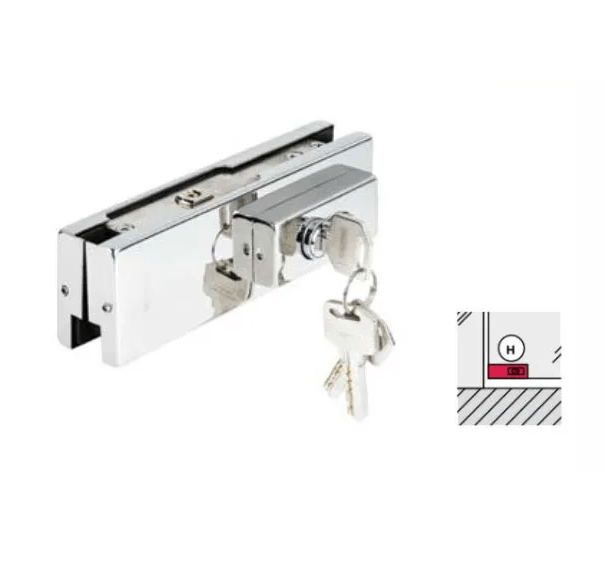 Kẹp khóa sàn Hafele màu Inox bóng 981.00.660