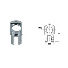 Bas giữ thanh treo gắn kính Hafele 981.52.793