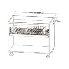 Rổ chén bát đĩa Hafele Utensio 900mm 545.14.311
