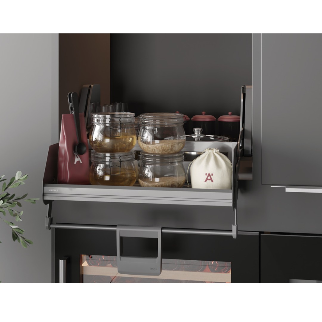 Kệ nâng hạ gia vị Hafele iMove 900mm - 1 tầng 504.68.378