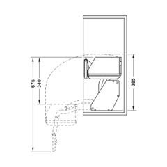 Kệ nâng hạ gia vị Hafele iMove 900mm - 1 tầng 504.68.378