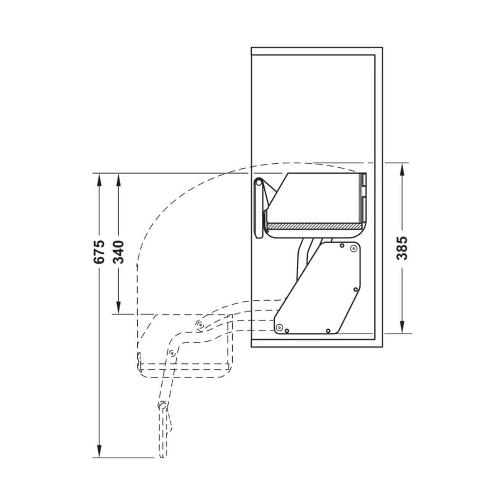 Kệ nâng hạ gia vị Hafele iMove 800mm - 1 tầng 504.68.376