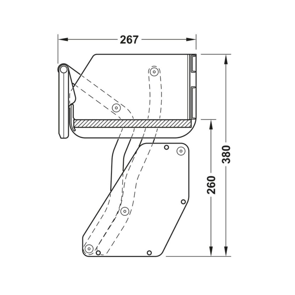 Kệ nâng hạ gia vị Hafele iMove 700mm - 1 tầng 504.68.374