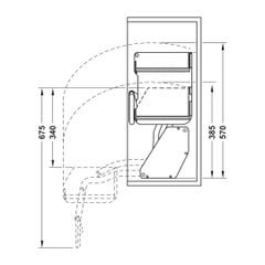 Kệ nâng hạ gia vị Hafele iMove 900mm - 2 tầng 504.68.379