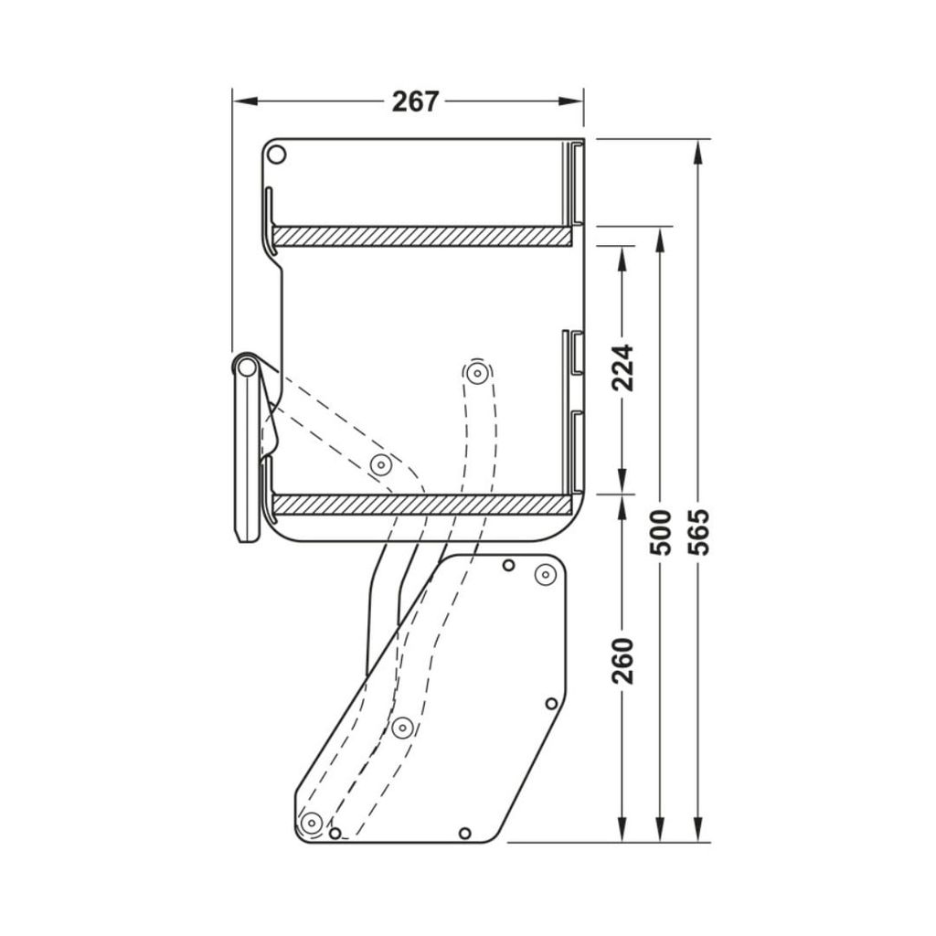 Kệ nâng hạ gia vị Hafele iMove 700mm - 2 tầng 504.68.375