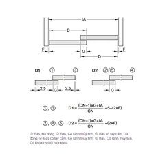 Bánh xe trượt, Häfele Slido F-Line14 25A, lọt lòng, trượt vào và siết chặt 415.13.103