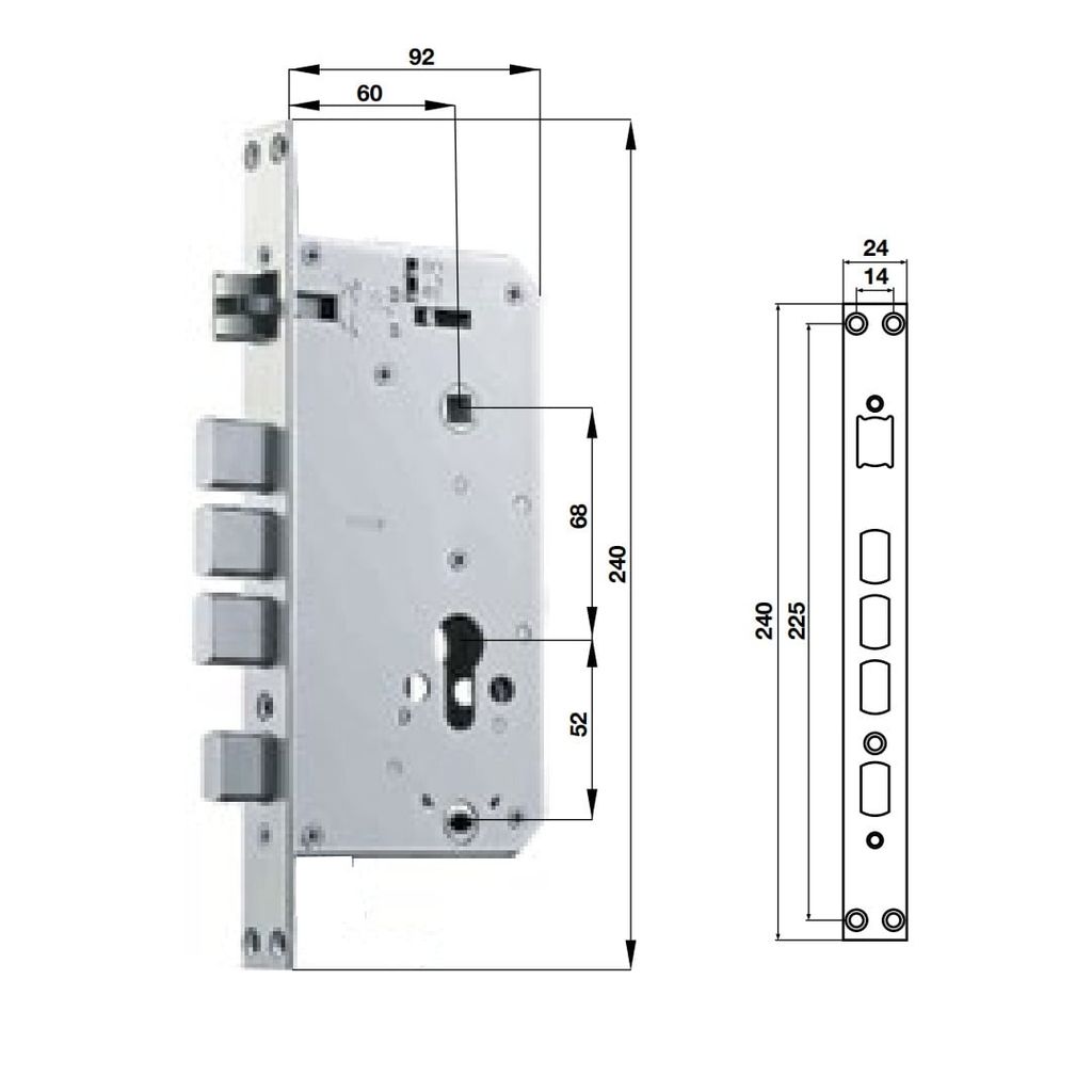 Khoá điện tử Hafele AL2401 màu đen (wifi version) 912.20.652