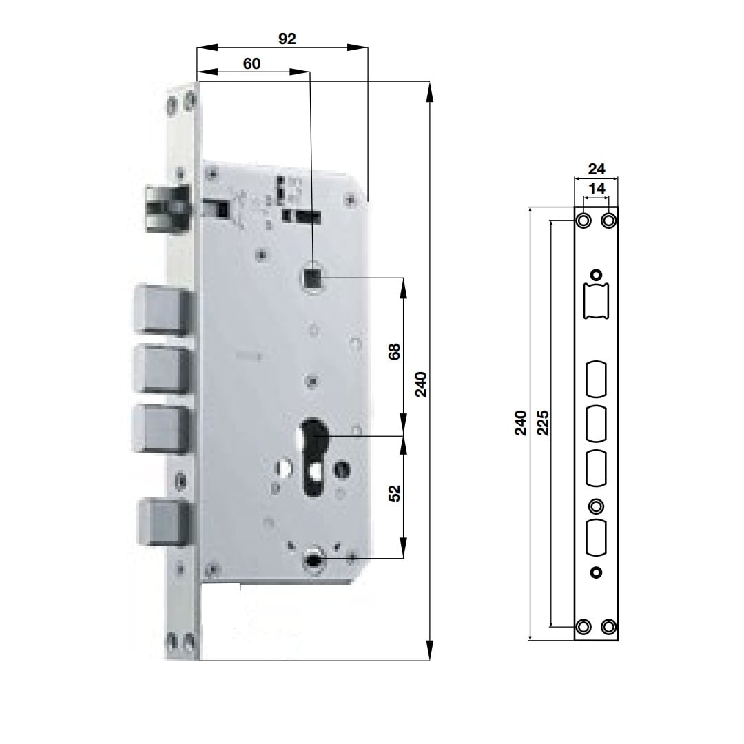Khoá điện tử Hafele AL2401 màu đen (wifi version) 912.20.652