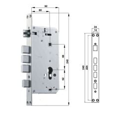 Khoá điện tử Hafele AL2401 màu đen 912.20.693