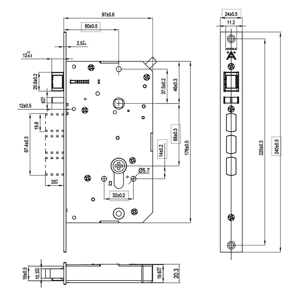 Khoá điện tử Hafele INFINITY - PP2502W 499.21.223