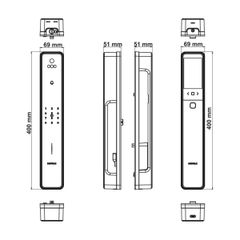 Khoá điện tử Hafele INFINITY - PP2502W 499.21.223