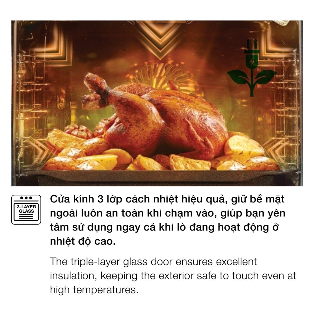 Lò nướng âm tủ Hafele 81 lít HC-O812B 538.01.284