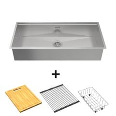 Chậu Inox Hafele 860mm HS24-SSN1S-8644 567.24.477