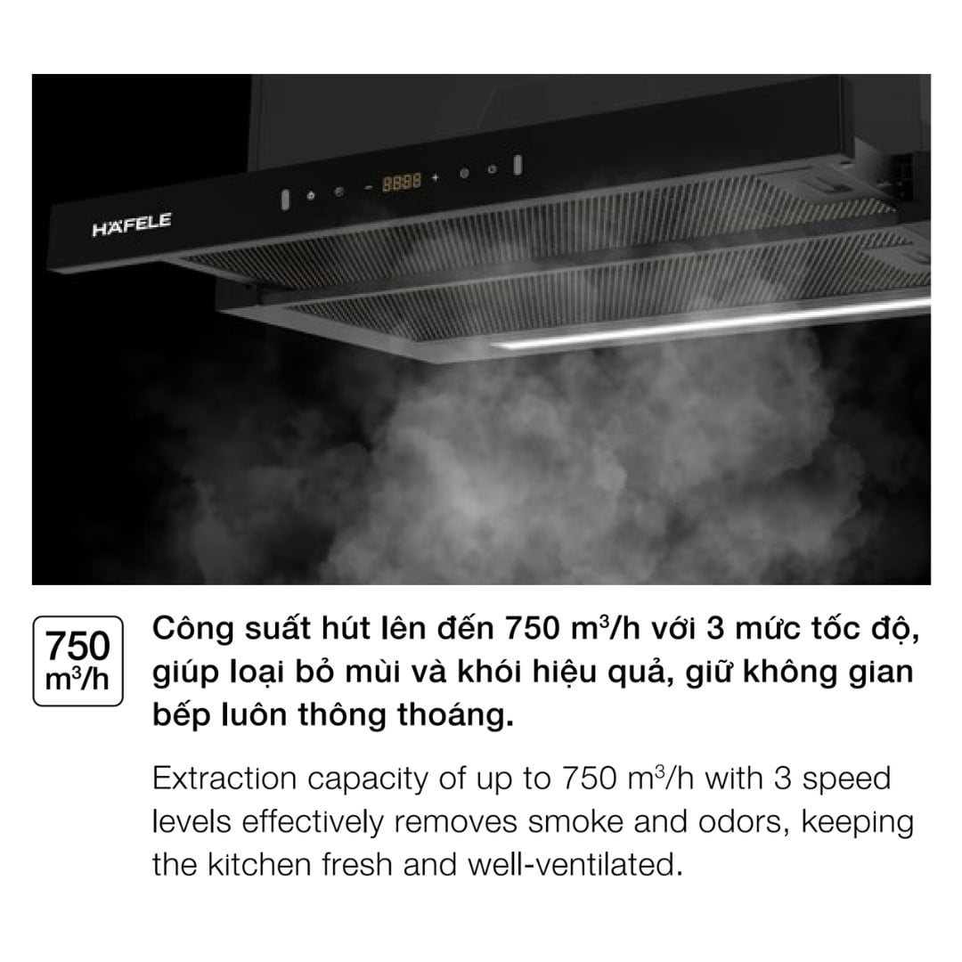Máy hút mùi âm tủ Hafele 70cm HC-H7034TB 538.86.099