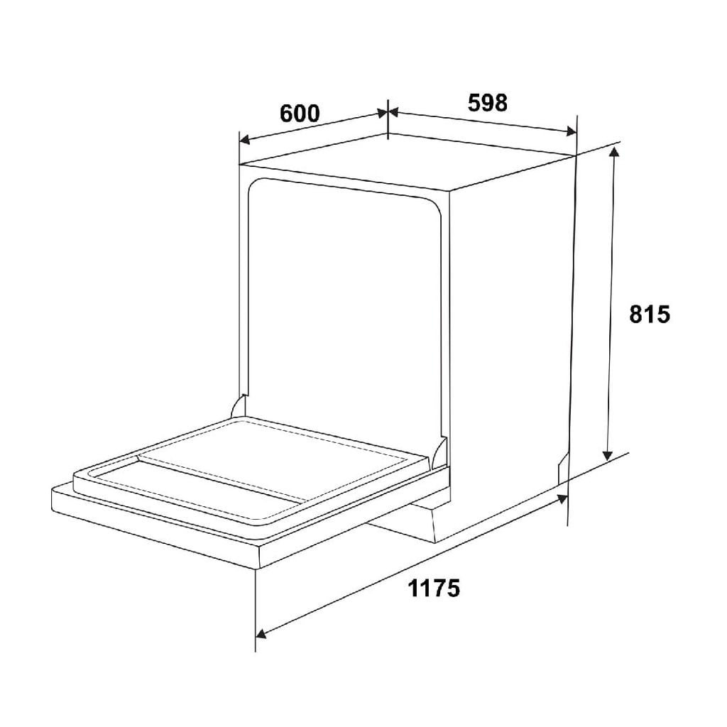 Máy rửa chén bán âm Hafele HDW-B6054B 538.21.362