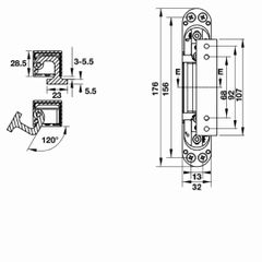 Bản lề âm Hafele 927.03.049