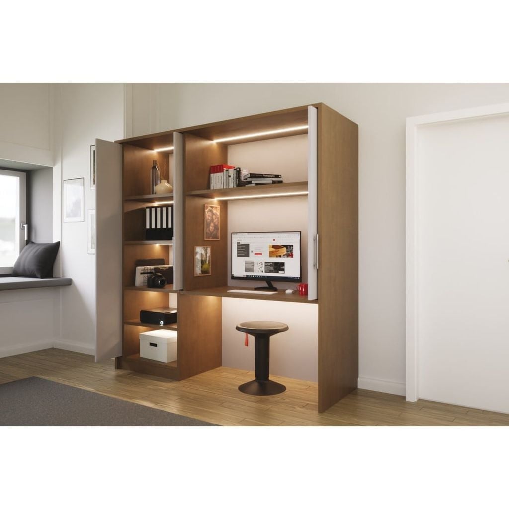 Phụ kiện cửa trượt xếp giấu cánh Hafele SLIDO F-PARK71 25B ,ray dài 440mm 408.25.002