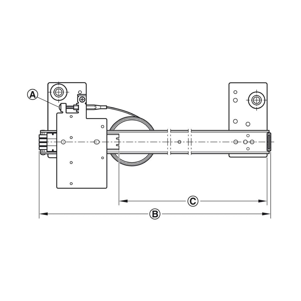 Phụ kiện cửa trượt xếp giấu cánh Hafele SLIDO F-PARK71 25B ,ray dài 408mm 408.25.001