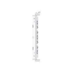 Phụ kiện cửa trượt xếp giấu cánh Hafele SLIDO F-PARK71 25B ,ray dài 440mm 408.25.002