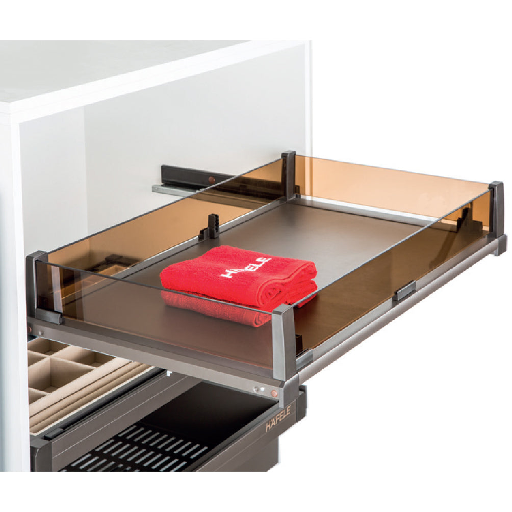 Rổ kéo bằng kính Häfele 800mm màu nâu 807.95.173