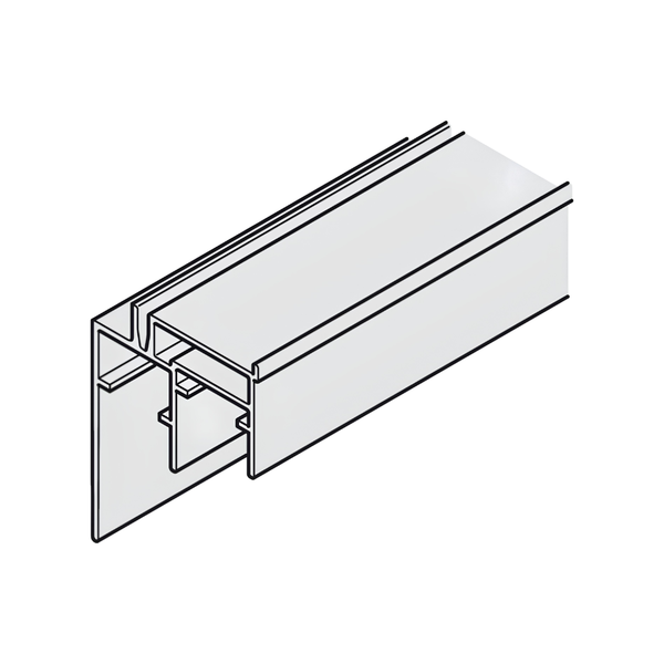Ray dẫn hướng đôi Hafele cho cửa trượt SLIDO F-LINE44 80A, màu bạc, dài 2500mm 406.78.712