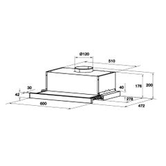 Máy hút mùi âm tủ Hafele 60cm HC-H6021TS 533.86.812