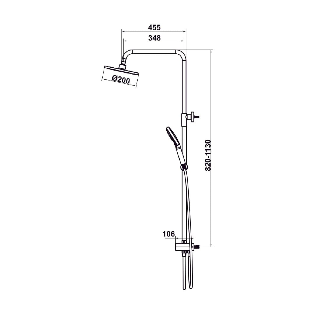 Thanh sen kết hợp không gồm bộ trộn Hafele - Màu Chrome 589.34.189
