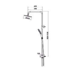 Thanh sen kết hợp không gồm bộ trộn Hafele - Màu Chrome 589.34.189