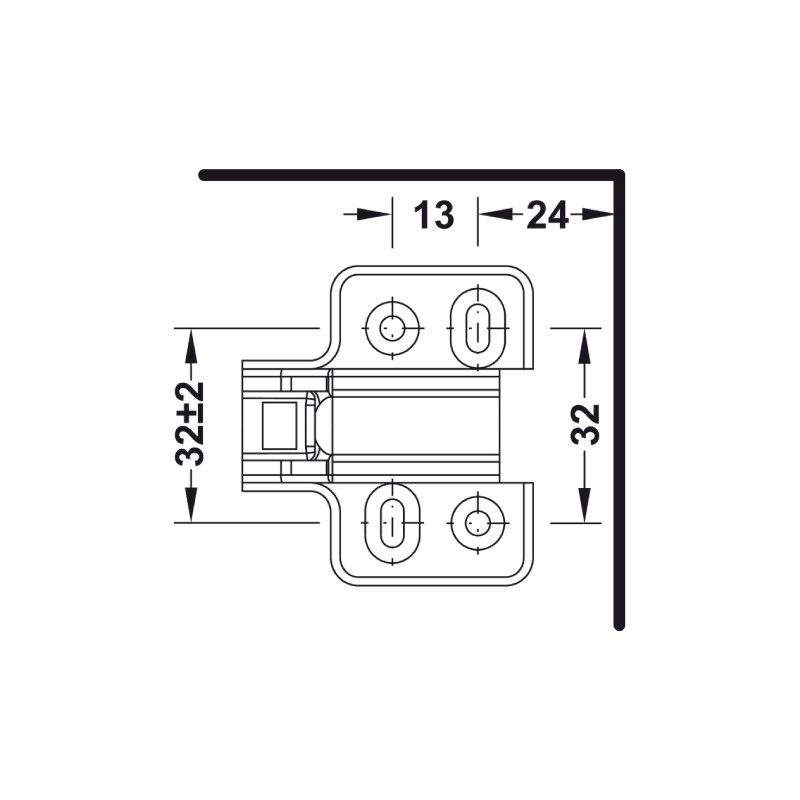 Đế của bản lề đóng giảm chấn Hafele 315.98.550