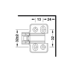 Đế của bản lề đóng giảm chấn Hafele 315.98.550