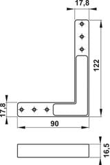 Bản lề âm 3 chiều (Trái trên / Phải dưới) cho cửa 30Kg màu đen Hafele 342.79.782