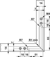 Bản lề âm 3 chiều (Trái trên / Phải dưới) cho cửa 30Kg màu đen Hafele 342.79.782