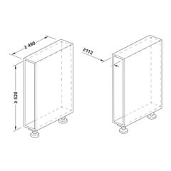 Rổ gia vị chai lọ Hafele baseAGENT 150mm 545.14.321