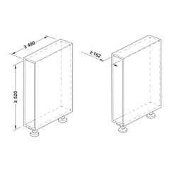 Rổ gia vị chai lọ Hafele baseAGENT 200mm 545.14.322