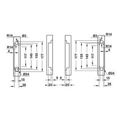 Bản lề âm Hafele ≤80kg/2 cái 927.03.029