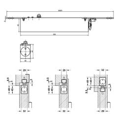 Cùi chỏ hơi âm Hafele 80kg có dừng 931.84.198