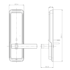 Khoá điện tử Hafele ML2502B 912.21.048
