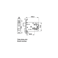 Khóa điện tử Häfele EL7500 912.05.728 - Màu vàng/thân khóa nhỏ