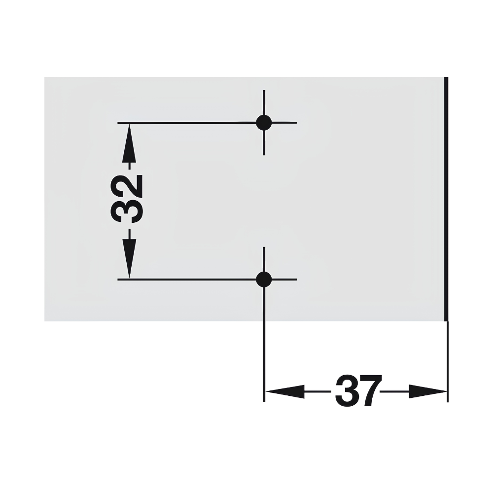 Tấm gắn chữ thập, Häfele Metalla 510 SM, hợp kim kẽm, có vít ván dăm 329.71.500