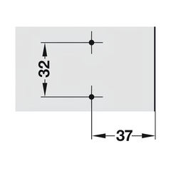 Tấm gắn chữ thập, Häfele Metalla 510 SM, hợp kim kẽm, có vít ván dăm 329.71.500