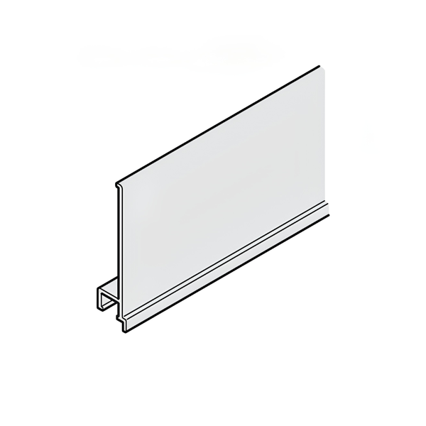 Tấm che ray trượt Hafele cho cửa trượt SLIDO F-LINE44 80A, màu bạc, dài 2500mm 406.78.700