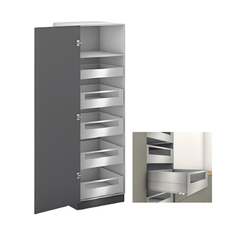 Tủ đồ khô một cánh Blum SPACE TOWER MERIVOBOX màu xám nhạt 470M50B0SST 5997693