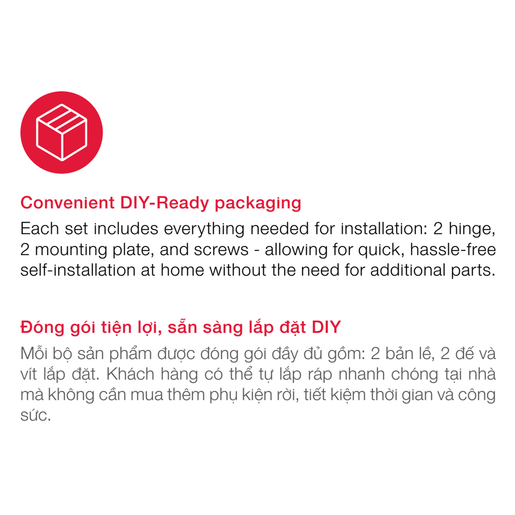 Bản lề Inox 304 giảm chấn Hafele - thẳng (A) 493.01.006
