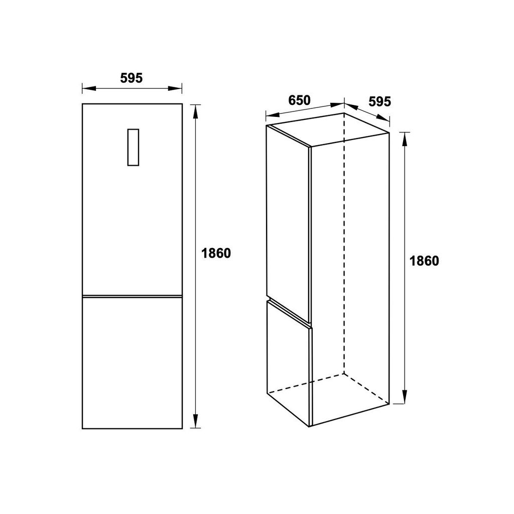 Tủ lạnh Hafele 341 lít HF-BF324BL 534.14.231
