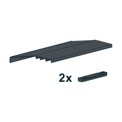 Nắp che bụi cho cánh ngoài Hafele dùng cho cửa trượt SLIDO F-LINE44 80A, màu đen, dài 1500mm 407.40.414